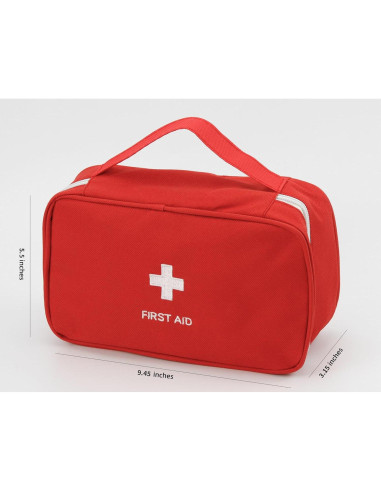 Bolsa de Primeros Auxilios Vacía TOPASION 24x14 cm Roja