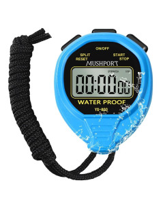 Cronómetro Digital Impermeable MUSHPORT Azul Simple