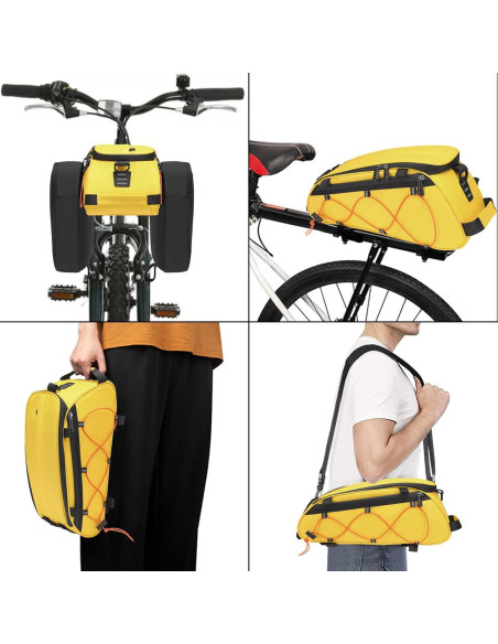 Bolsa de Soporte para Bicicleta MOSISO Amarilla 8L Impermeable