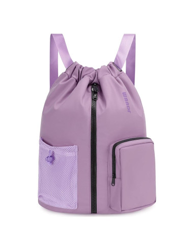 Mochila de Cuerda WANDF Unisex 25L Resistente al Agua Púrpura
