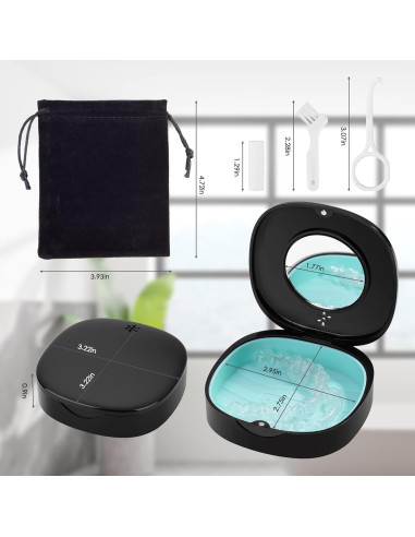 Caso de Retenedor Doboli Negro con Ventilación y Espejo