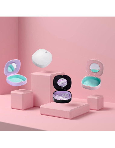 Caso de Retenedor Doboli Negro con Ventilación y Espejo