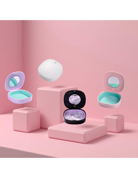 Caso de Retenedor Doboli Negro con Ventilación y Espejo