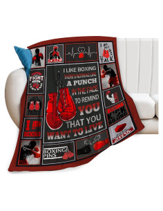 Manta de Franela Boxeo Nanen 100x130 cm Suave y Ligera