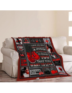 Manta de Franela Boxeo Nanen 100x130 cm Suave y Ligera 2