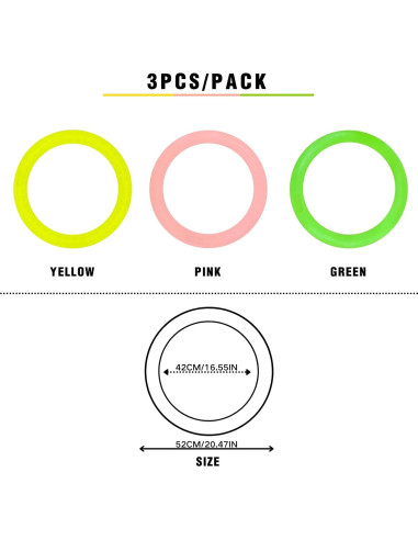 Anillo de Agilidad Antideslizante Bibahala - 3 Pcs, 47.4 cm