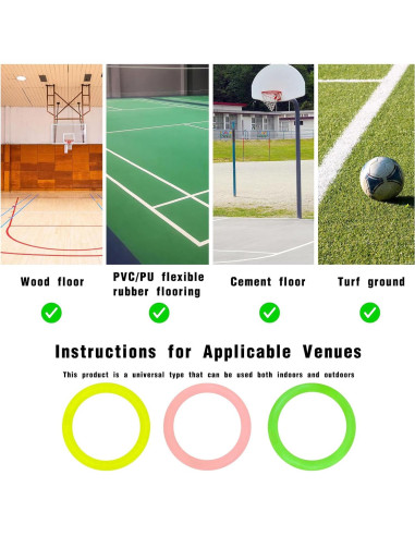 Anillo de Agilidad Antideslizante Bibahala - 3 Pcs, 47.4 cm