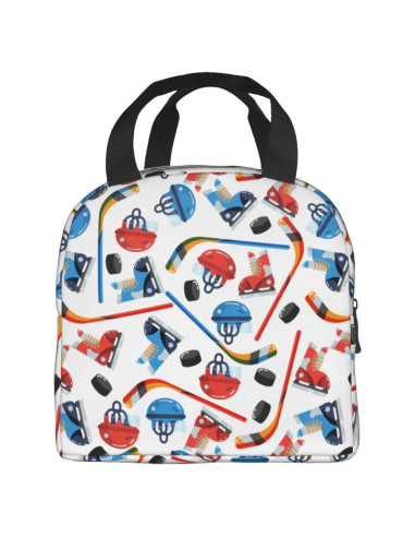 Bolsa de Almuerzo Aislada Siiuuol Hockey sobre Hielo 22x13x20 cm