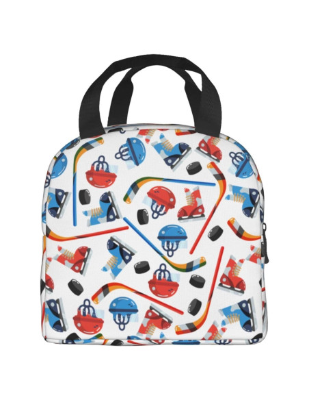 Bolsa de Almuerzo Aislada Siiuuol Hockey sobre Hielo 22x13x20 cm