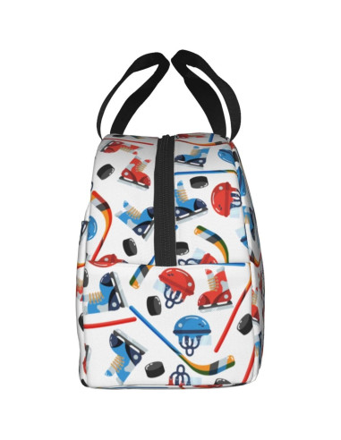 Bolsa de Almuerzo Aislada Siiuuol Hockey sobre Hielo 22x13x20 cm