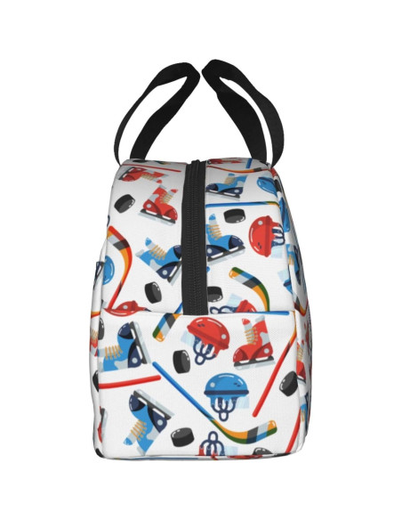 Bolsa de Almuerzo Aislada Siiuuol Hockey sobre Hielo 22x13x20 cm