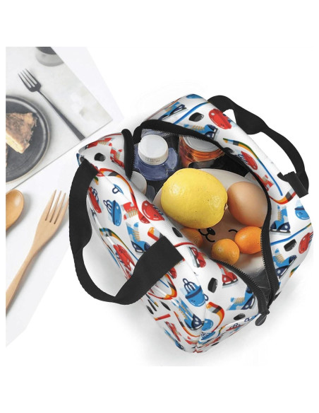 Bolsa de Almuerzo Aislada Siiuuol Hockey sobre Hielo 22x13x20 cm