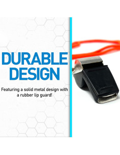 Silbato Metálico Franklin Sports con Protector de Labios 2