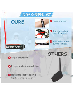 Correa Ajustable para Guantes de Esquí XMJY - 2 Pares 2