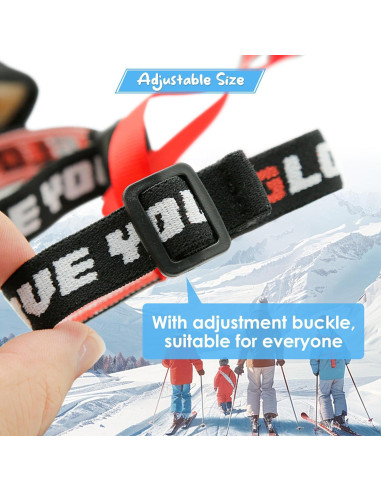 Correa Ajustable para Guantes de Esquí XMJY - 2 Pares