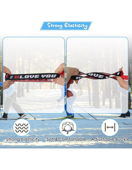 Correa Ajustable para Guantes de Esquí XMJY - 2 Pares