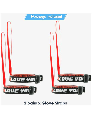 Correa Ajustable para Guantes de Esquí XMJY - 2 Pares