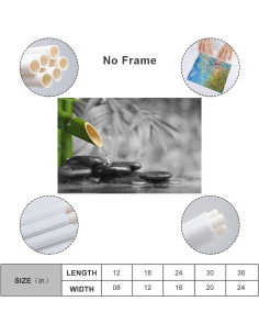 Póster Zen Minimalista en Lienzo 40x60cm Sin Marco 2