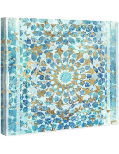 Arte en Lienzo Abstracto Oliver Gal 40x40 cm Azul 2