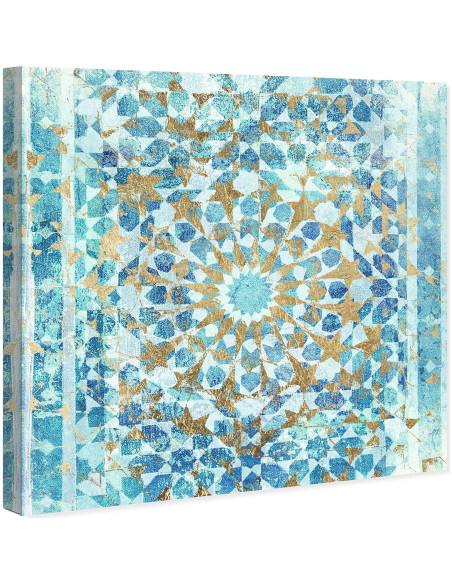 Arte en Lienzo Abstracto Oliver Gal 40x40 cm Azul