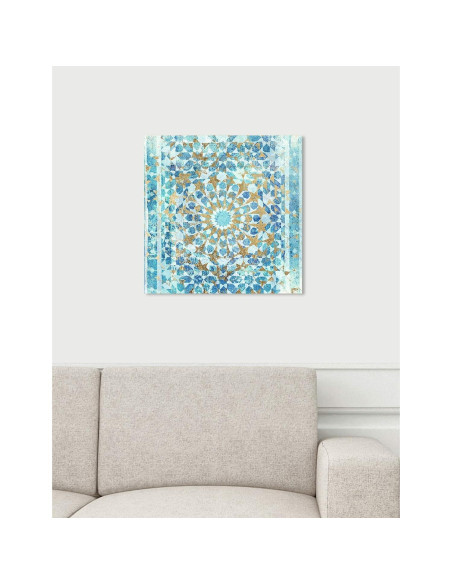 Arte en Lienzo Abstracto Oliver Gal 40x40 cm Azul