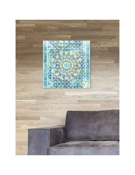 Arte en Lienzo Abstracto Oliver Gal 40x40 cm Azul