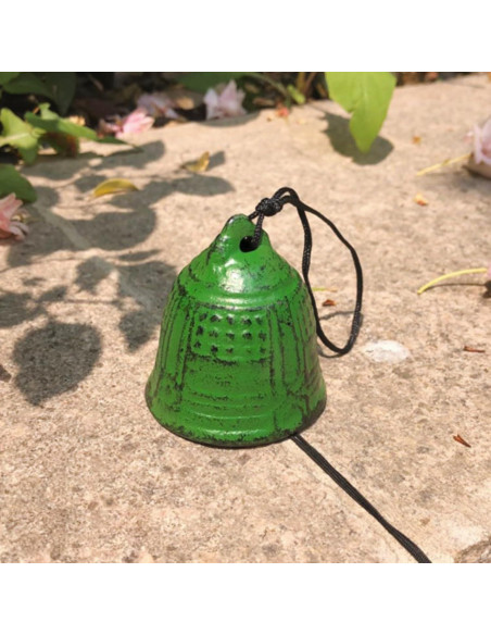 Campana de Viento AUNMAS de Hierro Fundido Verde 40cm