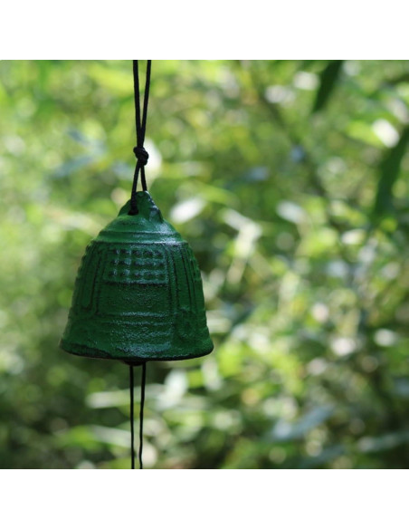 Campana de Viento AUNMAS de Hierro Fundido Verde 40cm