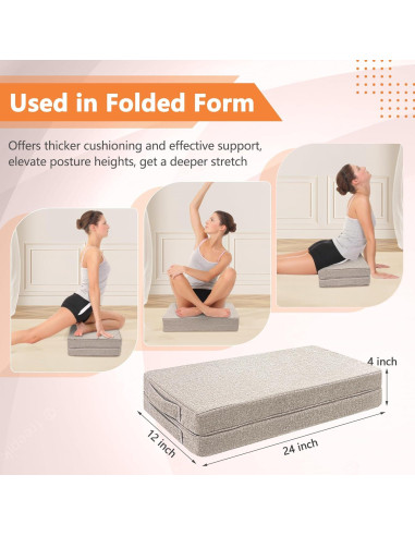 Almohada de Suelo para Meditación ECISZ 61x61 cm Plegable