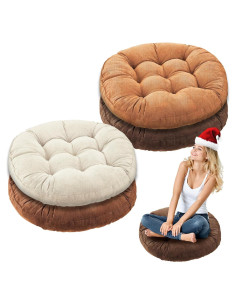 Cojines de Suelo Jerify 55 cm Redondos para Meditación 4 Pcs