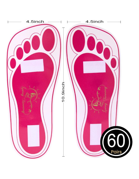 60 Pares Almohadillas Desechables Bronceado HeeStar Rosa 27.7cm