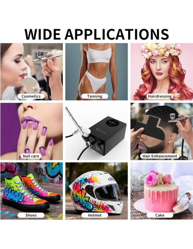 Kit de Aerógrafo RDSWA con Compresor 12 Velocidades 51psi