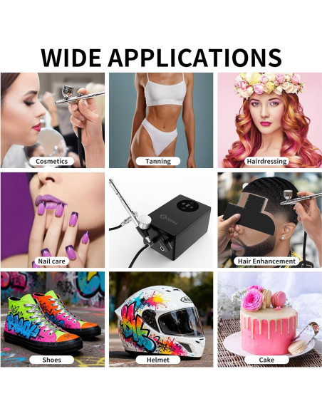 Kit de Aerógrafo RDSWA con Compresor 12 Velocidades 51psi