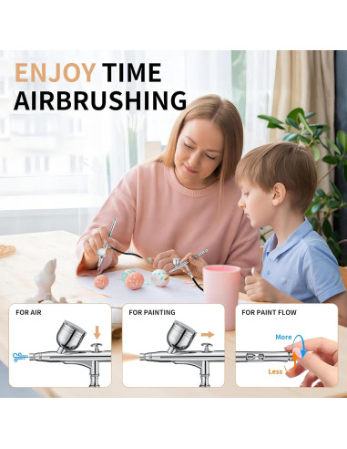Kit de Aerógrafo RDSWA con Compresor 12 Velocidades 51psi
