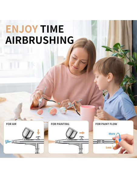 Kit de Aerógrafo RDSWA con Compresor 12 Velocidades 51psi