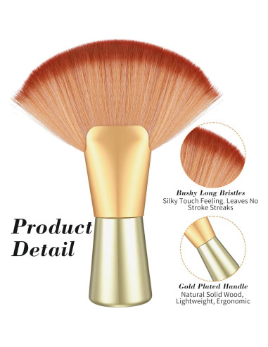 Brocha de Polvo Grande ValueBargain para Maquillaje y Bronceado 15 cm