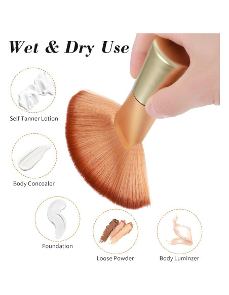 Brocha de Polvo Grande ValueBargain para Maquillaje y Bronceado 15 cm