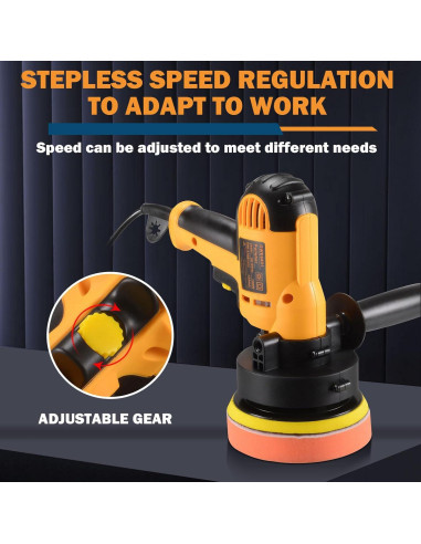 Pulidor Orbital CJC 600W con Velocidad Variable para Coche y Muebles