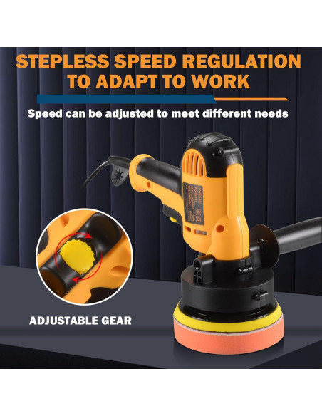 Pulidor Orbital CJC 600W con Velocidad Variable para Coche y Muebles