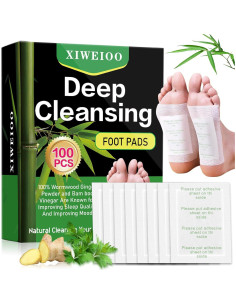 100 Almohadillas para los pies XIWEIOO Vinagre de Bambú Jengibre 2