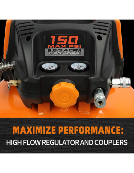 Compresor de aire FORNAX Pancake 6 Galones 150 PSI Eléctrico