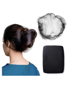 100 Redes de Cabello Negras ZefeqCo 61 cm para Moño y Cocina