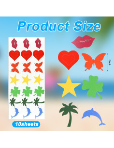 210 Calcomanías Autoadhesivas para Bronceado XIHIRCD Multicolor 2