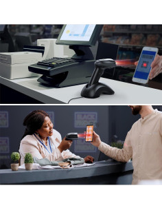 Escáner de Código de Barras Bluetooth TEEMI TMSL-55CR Inalámbrico 2