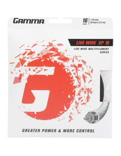 Cuerda Tenis GAMMA Live Wire XP 16 Calibre 12.19m Negro 2