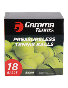 Caja de 18 pelotas de tenis sin presión GAMMA - Duraderas y versátiles