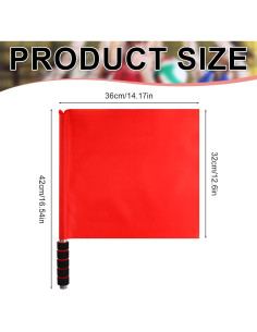 Banderas de Voleibol Juez de Línea Lyreh 36x32cm Rojas 2