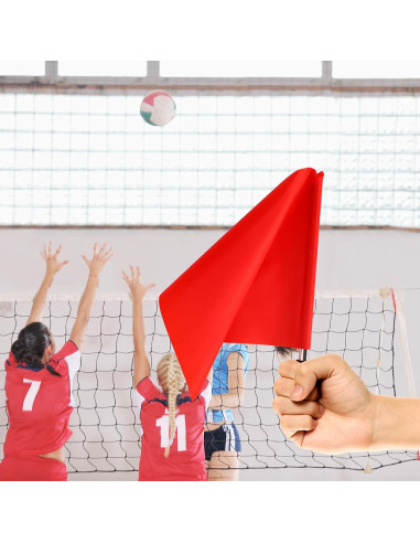 Banderas de Voleibol Juez de Línea Lyreh 36x32cm Rojas