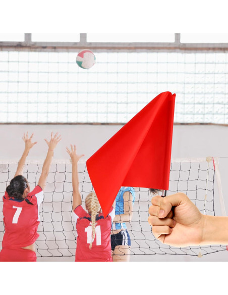 Banderas de Voleibol Juez de Línea Lyreh 36x32cm Rojas