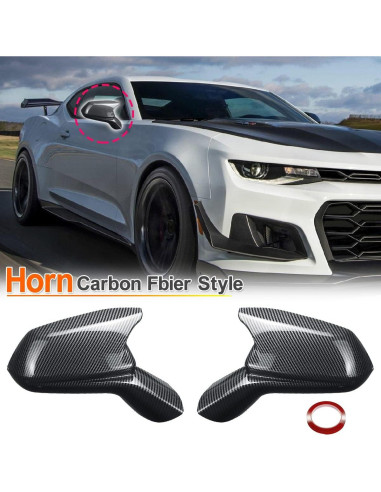 Tapa de Espejo Lateral Fibra de Carbono Fouedy para Chevy Camaro 2016-2021